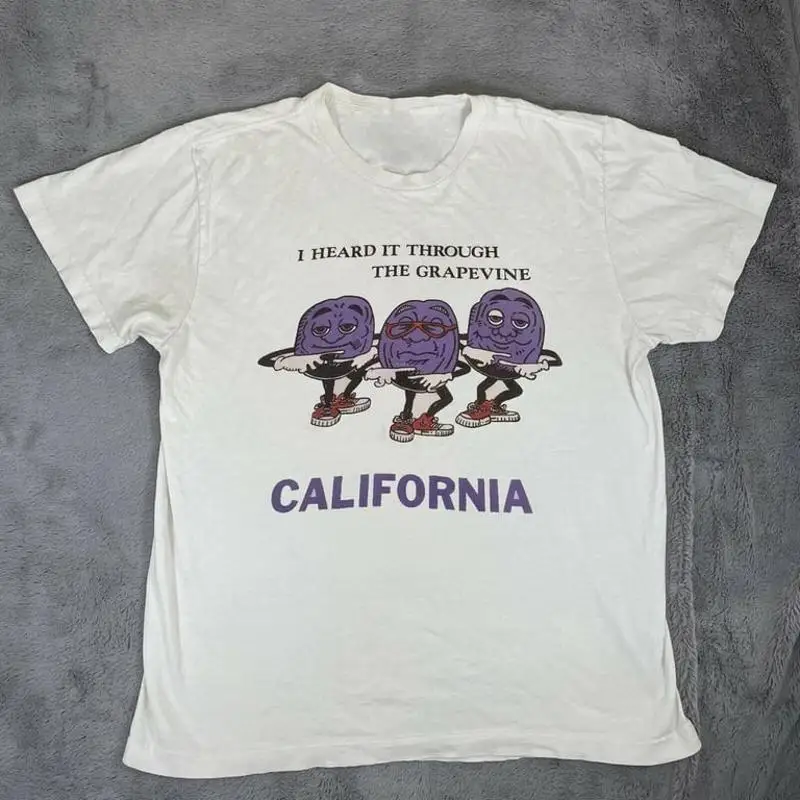 T-shirt avec raisins secs de californie, je l'aimerais à travers les grappines, pleine taille S 5Xl Sn612