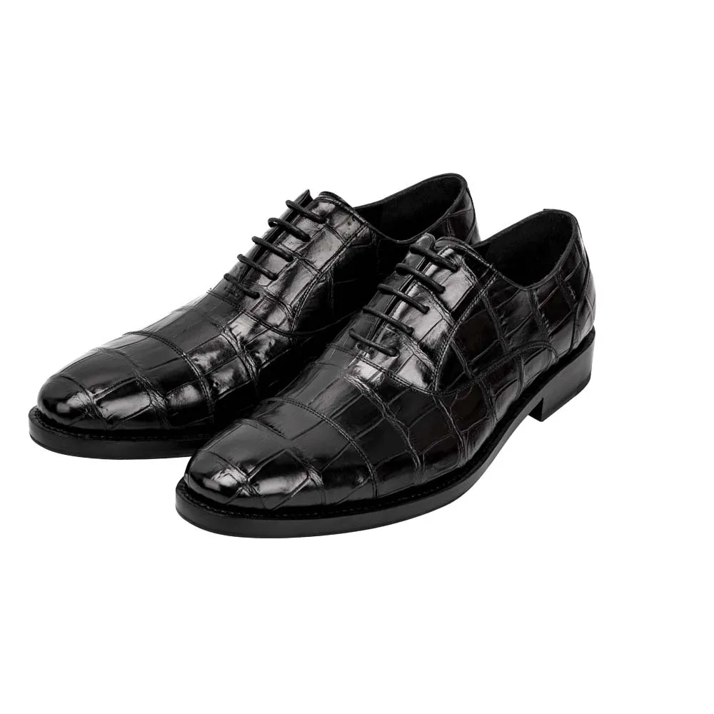 

Yinshang новые туфли из крокодиловой кожи, мужские деловые деловые туфли, удобные дышащие туфли на низком каблуке, мужские