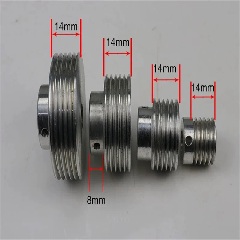 1Pc Multi-Groove Wedge Belt Pulley PJ, V-Belt Micro TableSaw Dril Lathe Bead Machine Motor Spindle Tailstock Thimble Tool Holder