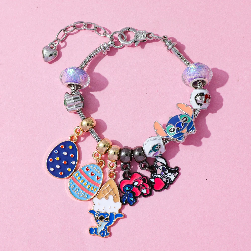 ディズニー スティッチ カートゥーン サプライズ カレンダー ブラインドボックス - 子供向けのかわいいDIYエナメルペンダントアクセサリー、お祭りのおもちゃギフト