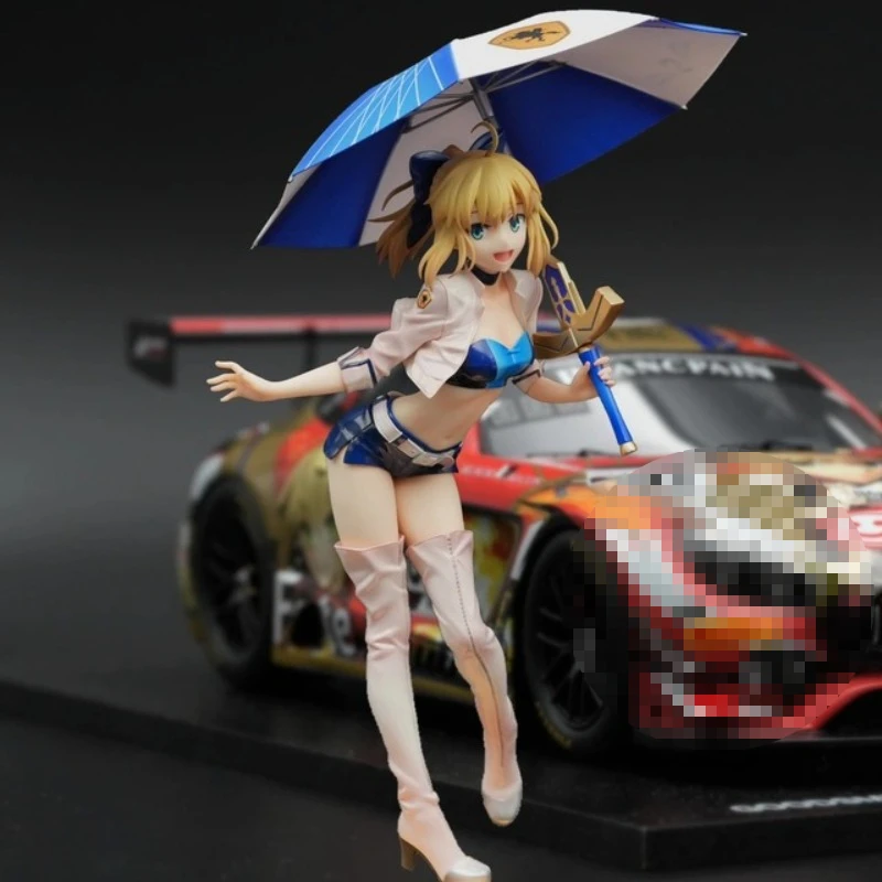 

New Style Fate/Stay Night Saber Type-Moon Racing Girl Saber Beautiful Girl Model Figure Birthday Gift