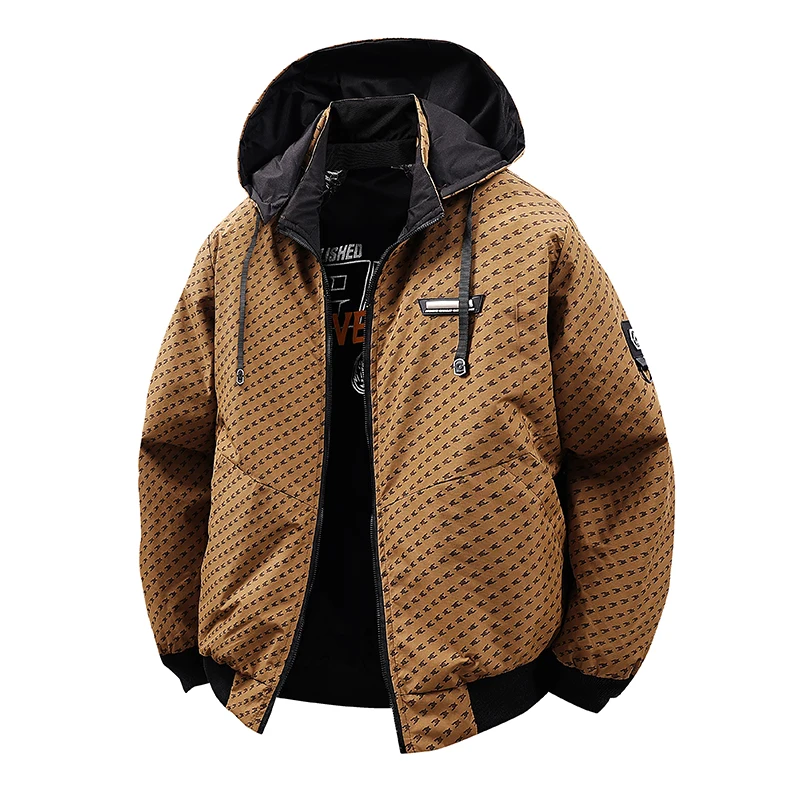 

Gorasion New Men's Clothing Spring Autumn Casual Jacket Hooded Loose Outdoor Jacket Printed Fashion Charge Classic Men's Wear
