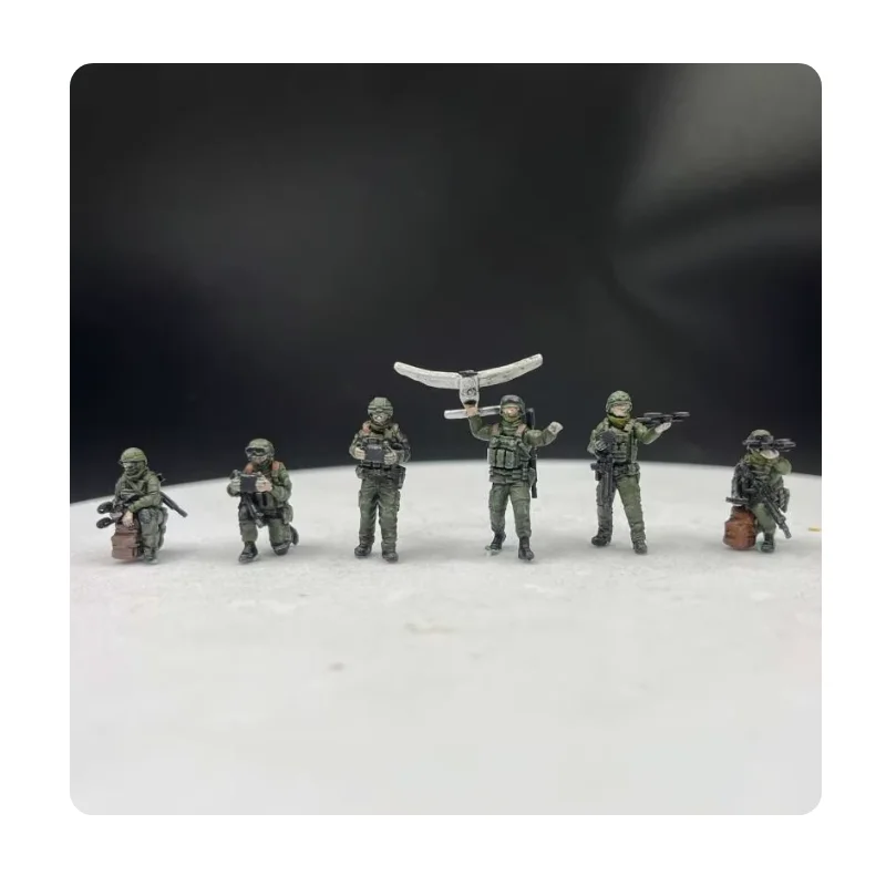 

1:72 Scale Resin Material Russian Drone Team Of 6 Suitable For Tank Helicopter Scenes Collectible Decorative Gifts Display