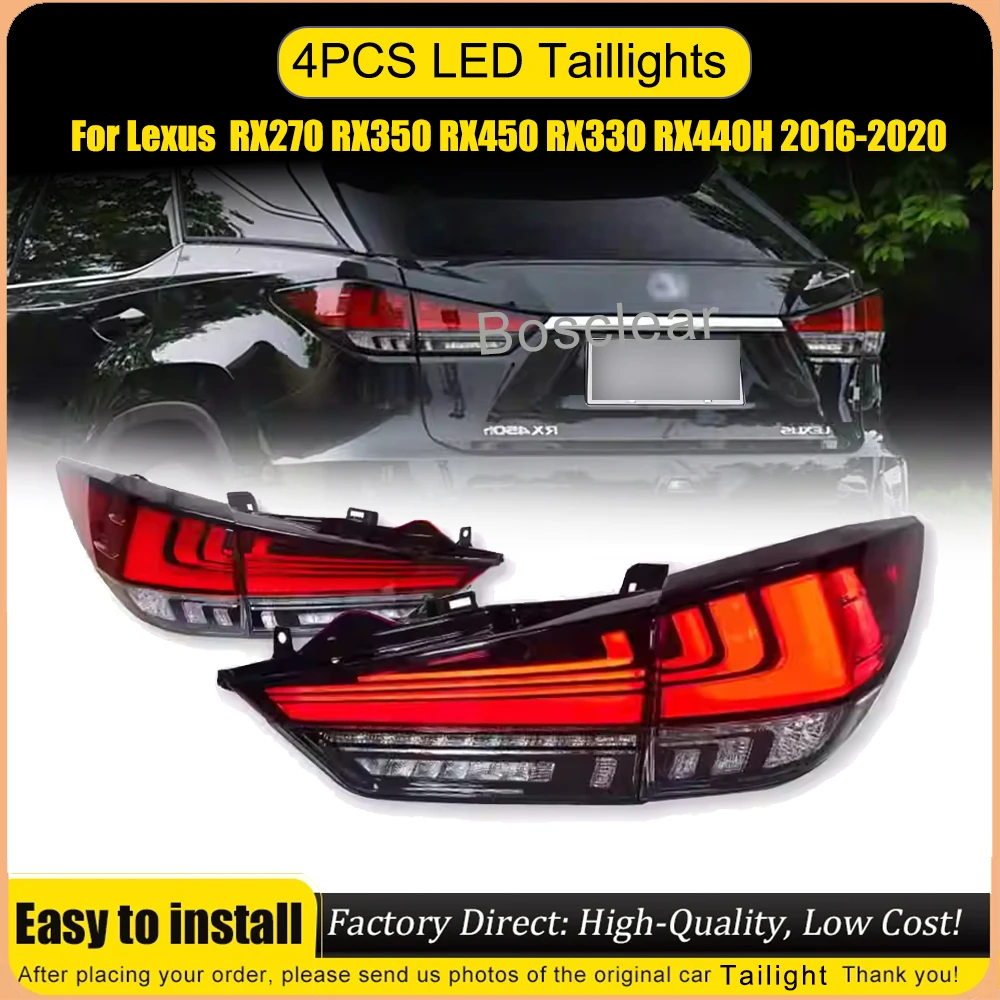 Taillights Assembly for Lexus RX RX270 RX350 RX450 RX330 RX440H 2016-2019 Car Lights LED Tail Lamps DRL Automotive Accessories