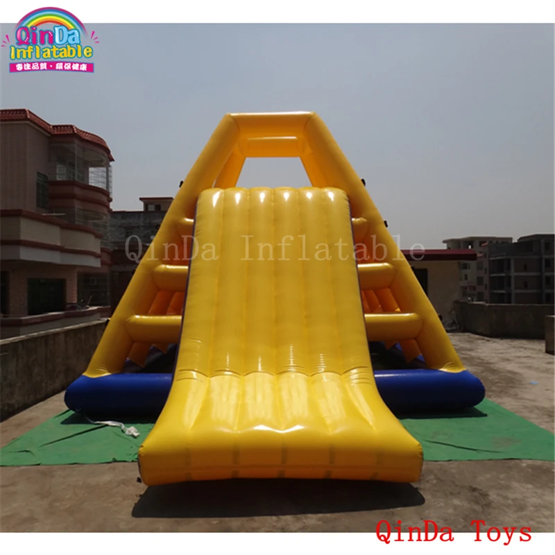 2018 Popular 6M Long Inflatable Water Park Slide For Water Games,Inflatable Climbing Island With Free Pump