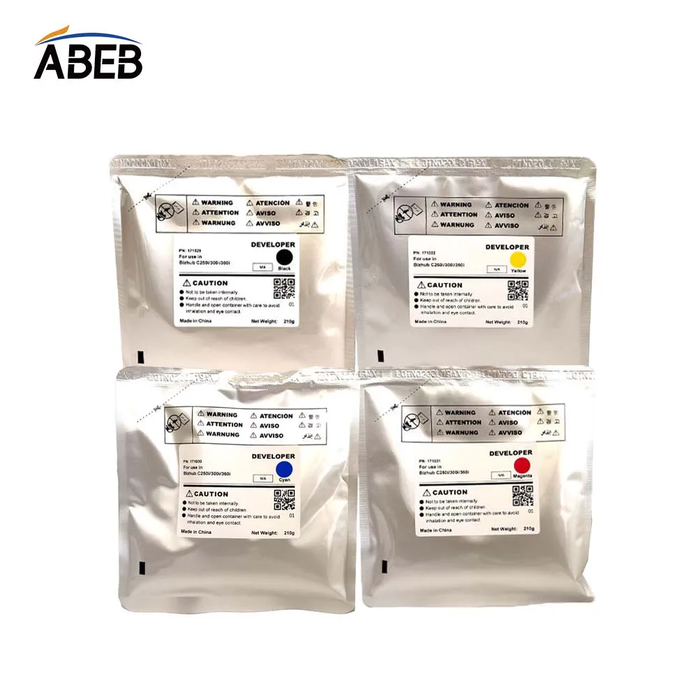 1Set Developer Powder For Konica Minolta Bizhub C250i C300i C360i C450i C550i C650i C7130i OEM High Compatible Carrier  CMYK