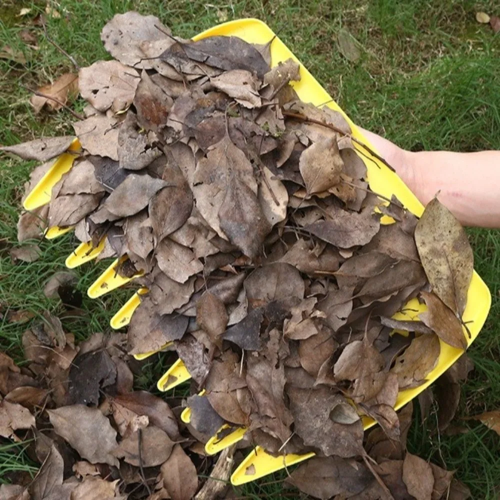 

1 Pair Handheld Leaf Catcher Wear-resistant Leak-proof Leaf Grabber Labor-saving Plastic Garden Rake