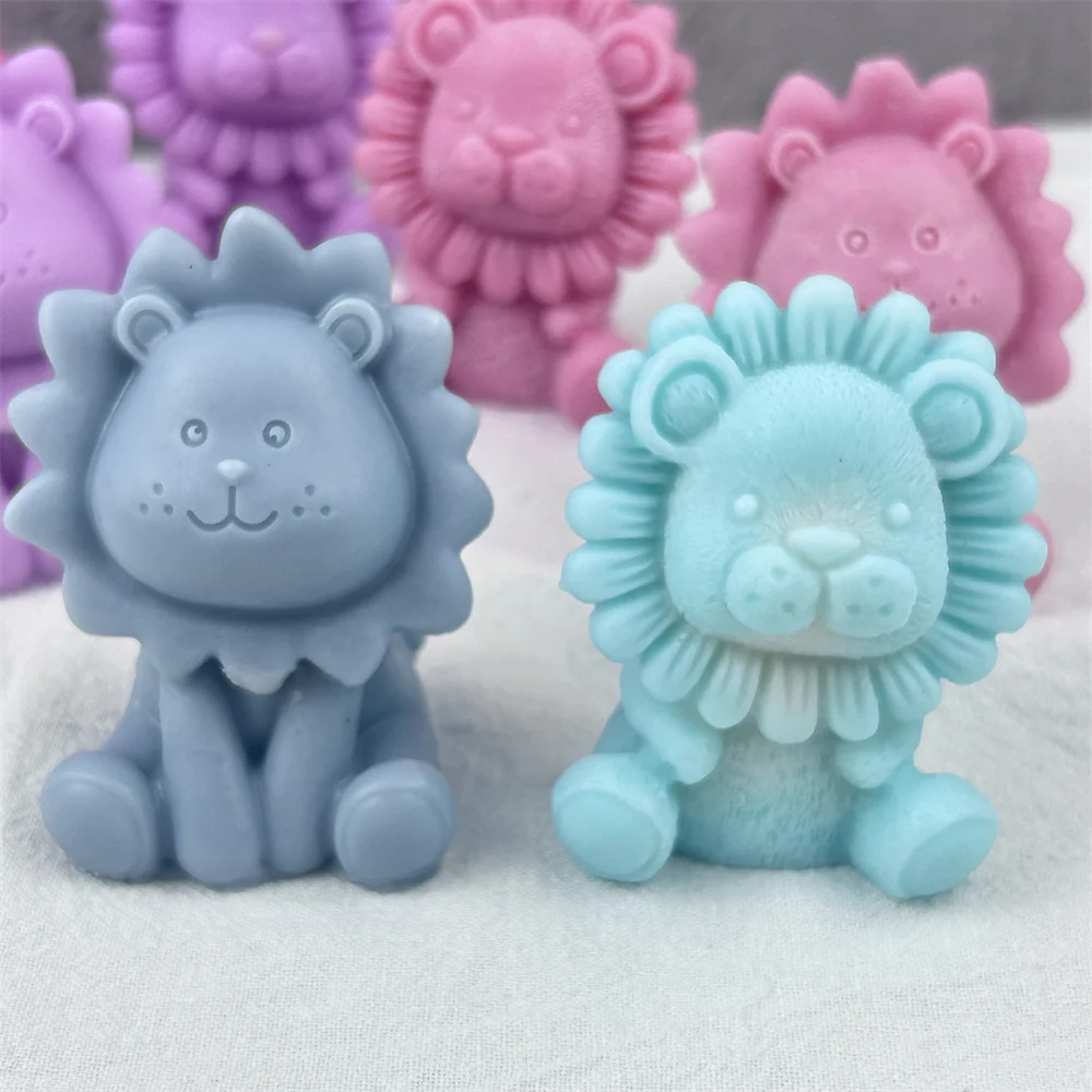 Lion Candle Silicone Mold DIY Kit Resin Soap Aromatherapy Plaster Molds for Geometric Candle Making Tools Home Decor Crafts