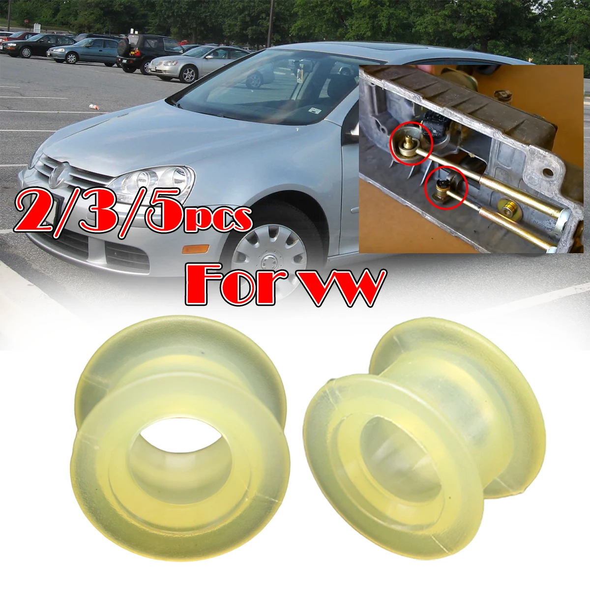 

2/3/5PC Gear Shift Cable Bushing For vw RABBIT PASSAT Golf Lever Repair Kit Gearbox Selector End Linkage Rubber Sleeve Clip