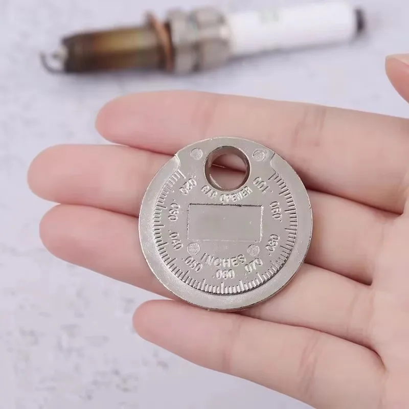 1-7Pcs Spark Plug Gap Measurement Tool Coin Type Metric Coin Type Spark Plug Gauge 0.6-2.4 mm Range Spark Plug Gauge