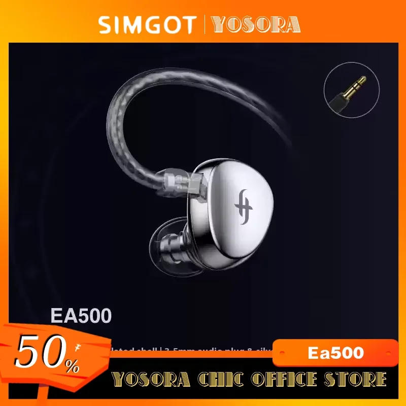 Simgot Ea500 Dsp Earphones Wired Gaming Earbuds In Ear With Dual-Magnetic-Circuit Customized Dual-Cavity Stereo Gamer Headphones