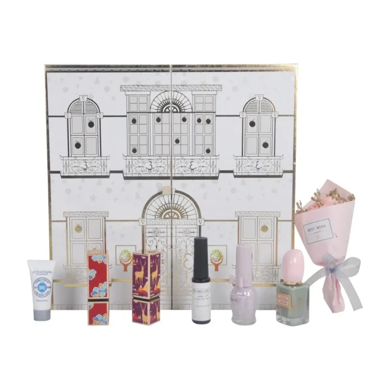 Customized queryCustom Cosmetic Packaging Gift Box Advent Calendar Matte Finish UV Advantage Foil Specifications Embossing/Vanis