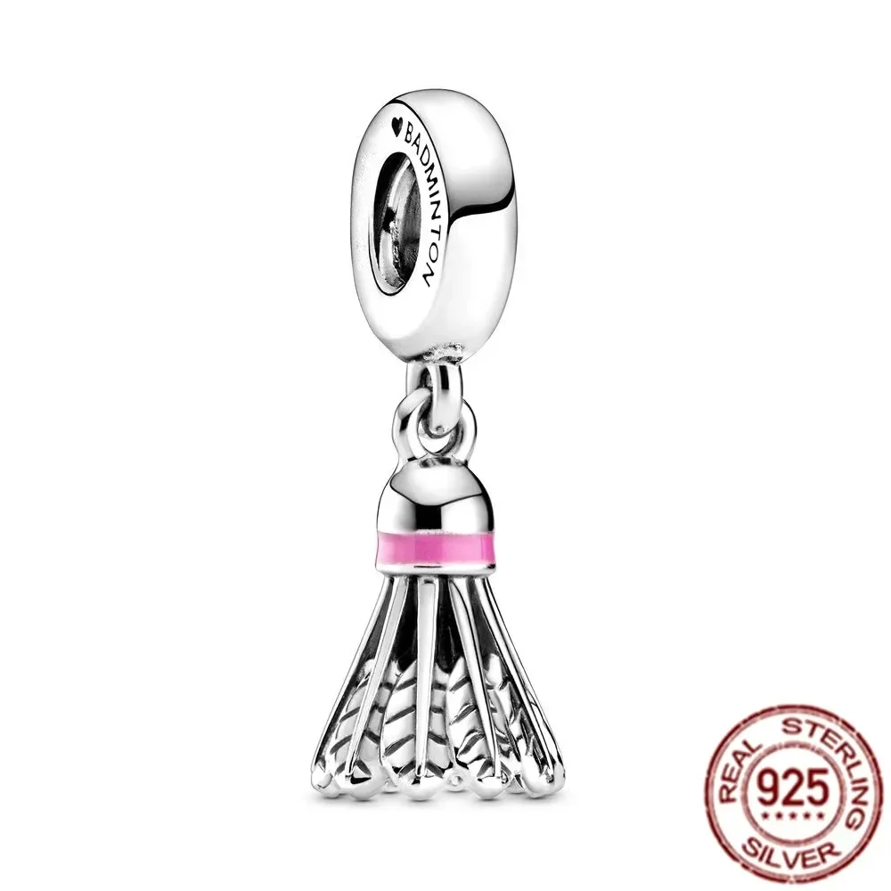 Abalorios de plata de ley 925 para pulsera Pandora, accesorio Original con forma de corazón, perro, alas de Animal, trébol, herradura, regalo de joyería para mujer