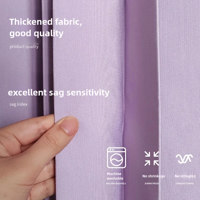 Thickened accordion shower curtain gradient color, bathroom wet and dry separation waterproof cloth divider curtains