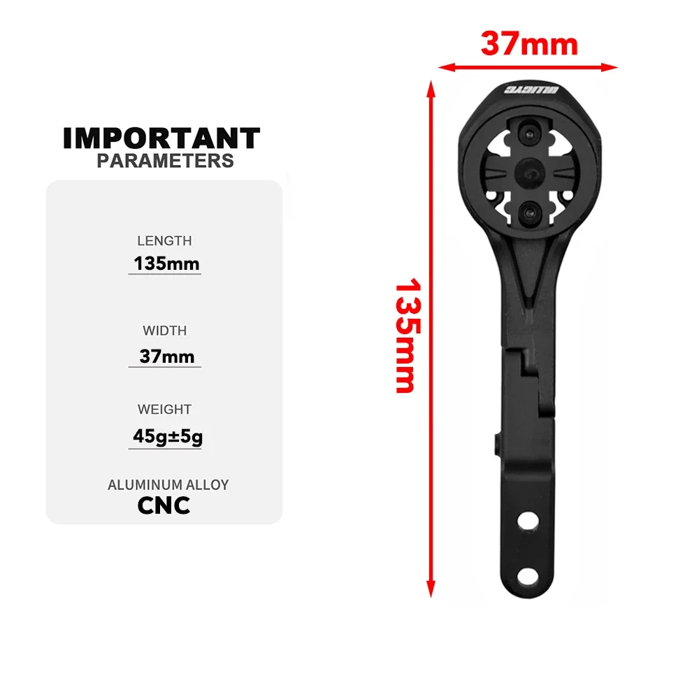 ULLICYC Computer Moumt For Black Inc Aero Integrated Handlebar Compatible With GPS Garmin Bryton Wahoo Aluminum Alloy