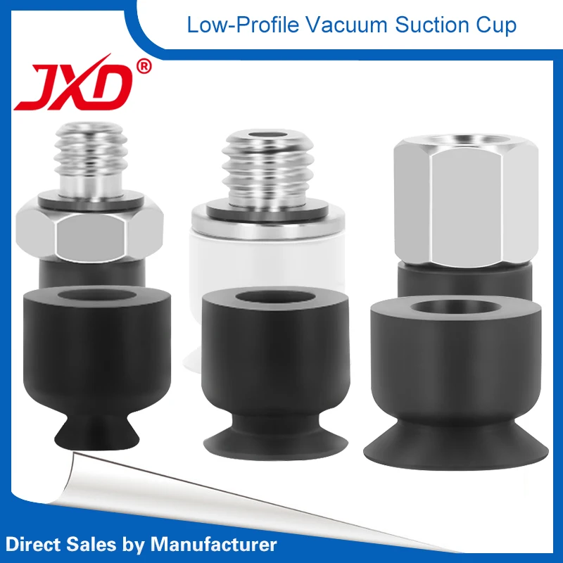

JXD SMC Vacuum Suction Cup Set ZP2-TB04/06/08/10/15/35MUGS/MUN-B5/H5 Round Soft Flat Type Anti Static Black Vacuum Sucker