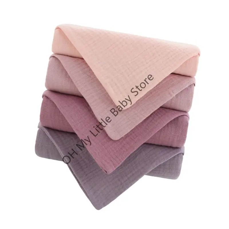 

M76C 4Pcs Infant Wash Cloth Super Absorbent Cotton Gauze Face Towel Baby Essential