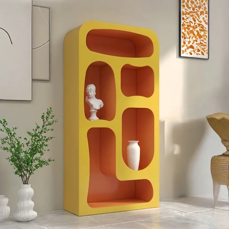 Blue piano paint bookcase, personalized bookshelf, modern simple shelf, floor-to-ceiling children's bookcase, free shipping
