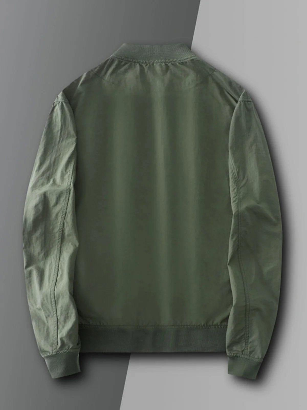 

Men's Single Layer Loose Baseball Collar Jaet Spring Autumn Casual ort Pilot Sle Faionable Polyester Fiber Zipper Clo...