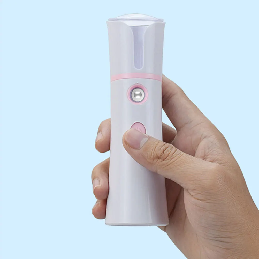 USB Charging Hydrator Nano Spray Face Steamer Handheld Cold Spray Humidifier 25ml Tank 37V 150mAh White