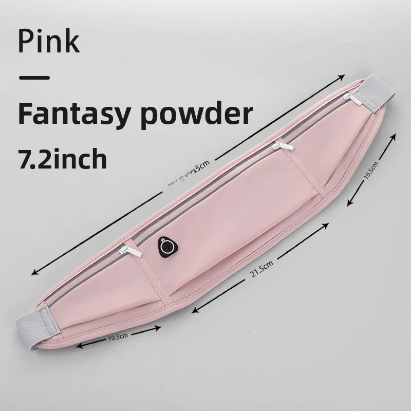 กระเป๋าคาดเอวสำหรับเล่นกีฬา กระเป๋าใส่โทรศัพท์สำหรับวิ่งออกกำลังกายกลางแจ้ง วิ่งตอนเช้า ฟิตเนส อเนกประสงค์ กันน้ำ บางเฉียบและกระชับ