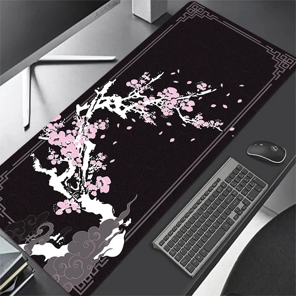 Japanese Style Sakura Large Mousepad Anime Gaming Keyboard Computer Accessories Xxl Desk Mat Game Mause Ped Office Carpet Rugs