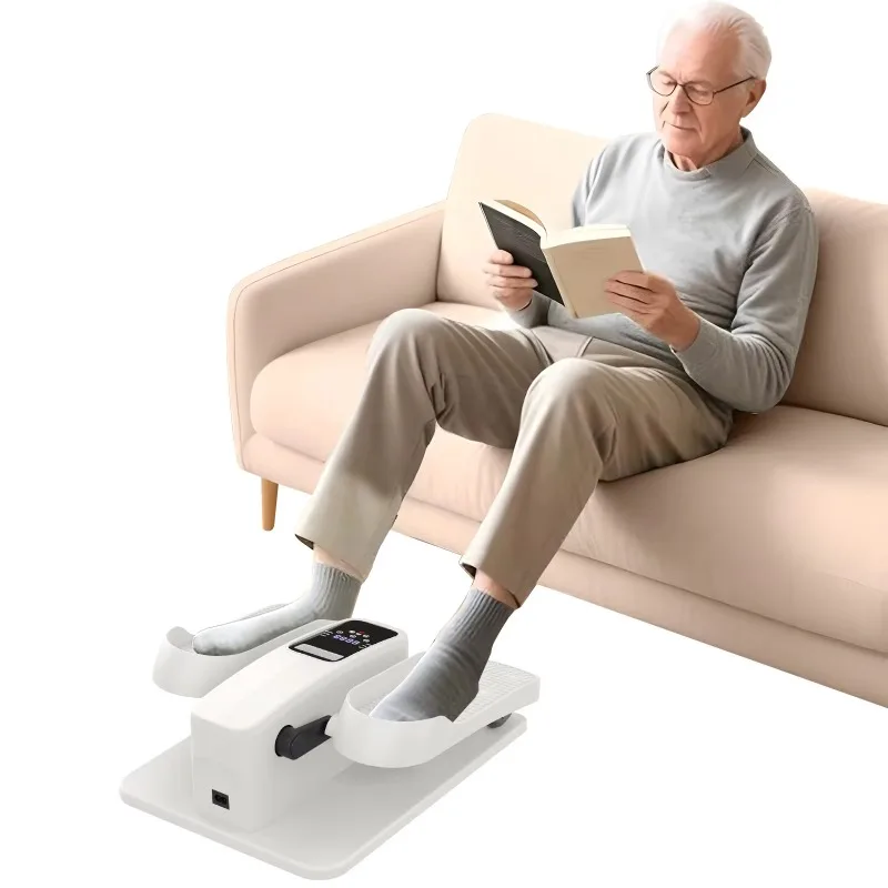Electric Under Desk Elliptical Machine - Seated Pedal Leg Exerciser for Seniors Home Use with Display Monitor