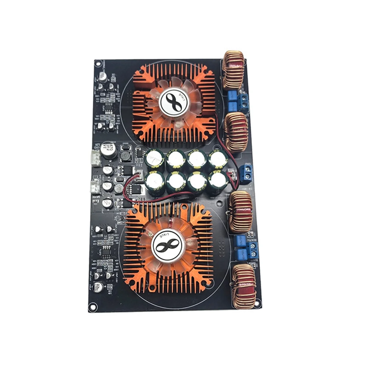 YJ-TPA3255 Digital Class D Dual-Core High Power 2.0 Amplifier Board Air-Cooled 600W+600W Multifunction Portable Module