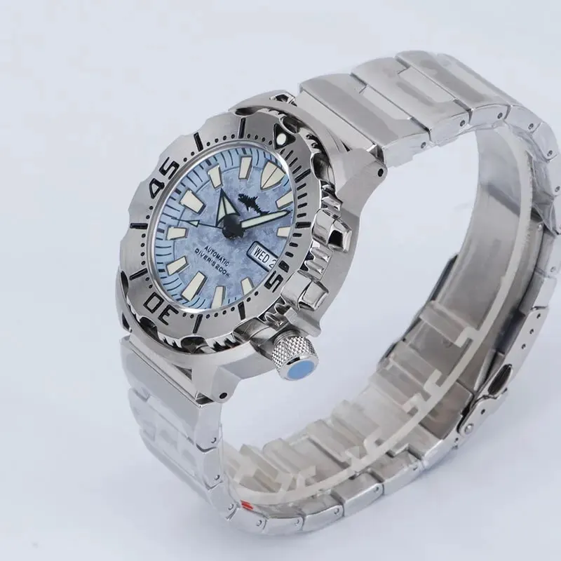 HEIMDALLR Monstre V2 Frost Automatique Montre Hommes NH36A Hommes Mécanique Saphir Verre C3 Lumineux Étanche 200M Plongée Montre