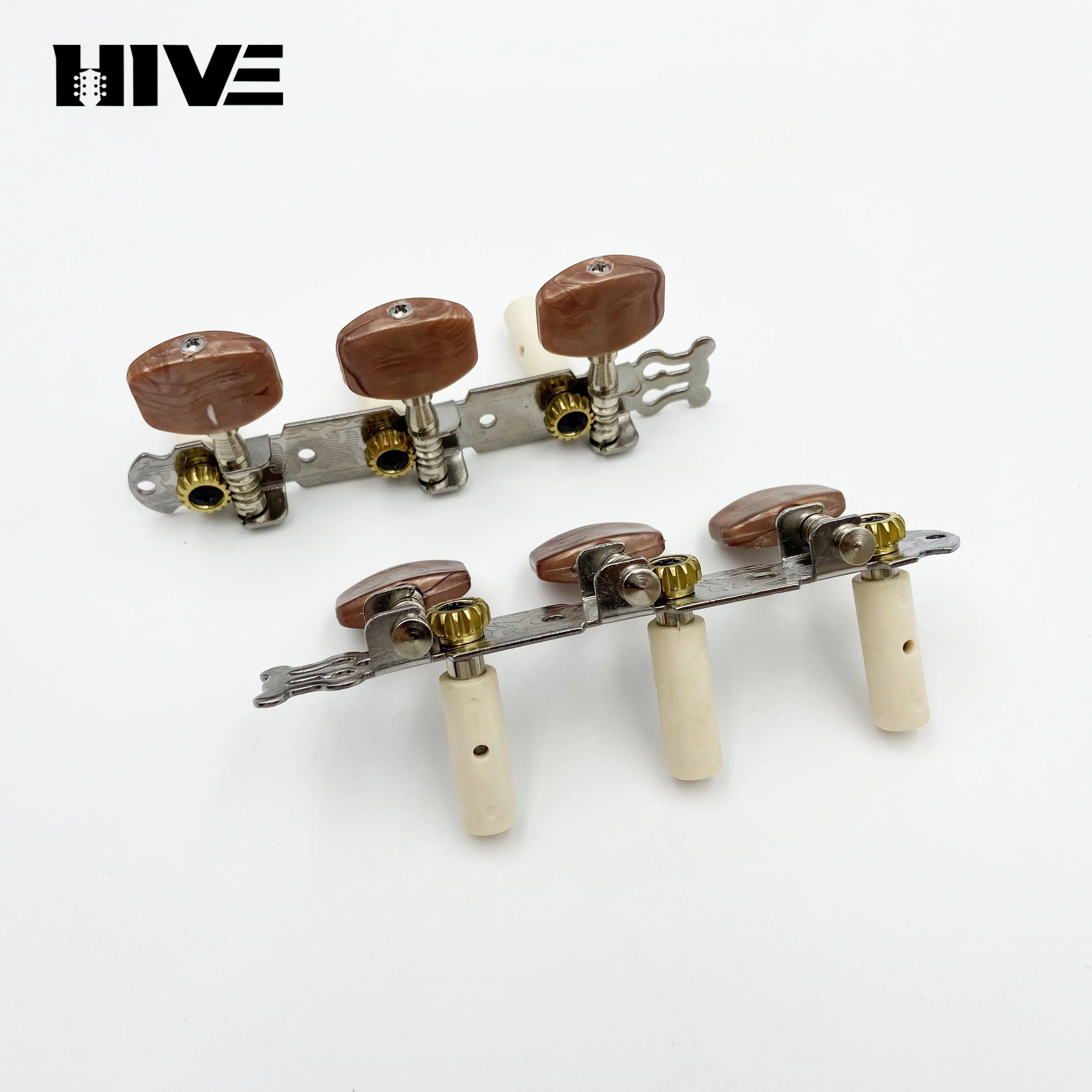 Classical Acoustic Guitar Tuning Pegs Three Linked Square Pieces Agate Feature Guitar Tuning Pegs Rolled String Accessories