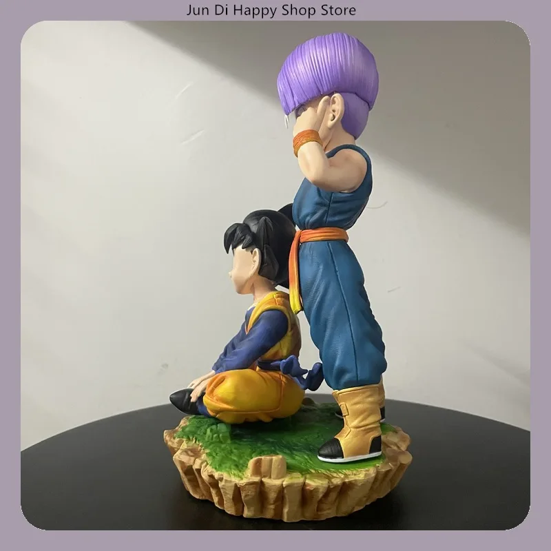Dragon Ball Goten Sentado Pose & Trunks Pose de pie Figura de anime Estatua Decoración de escritorio Regalo