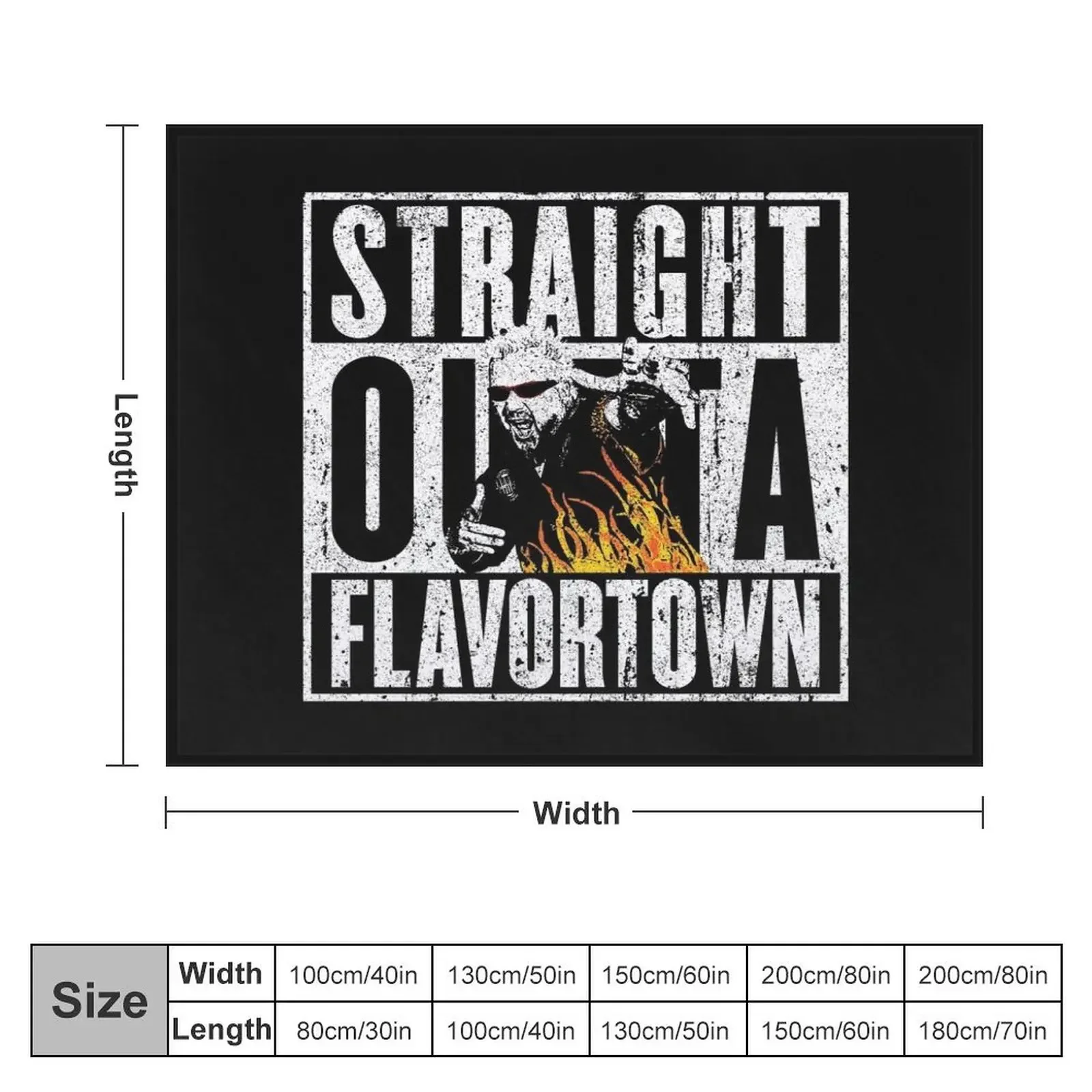 Straight Outta Flavortown Throw Blanket Sleeping Bag Moving Bed Shaggy Blankets