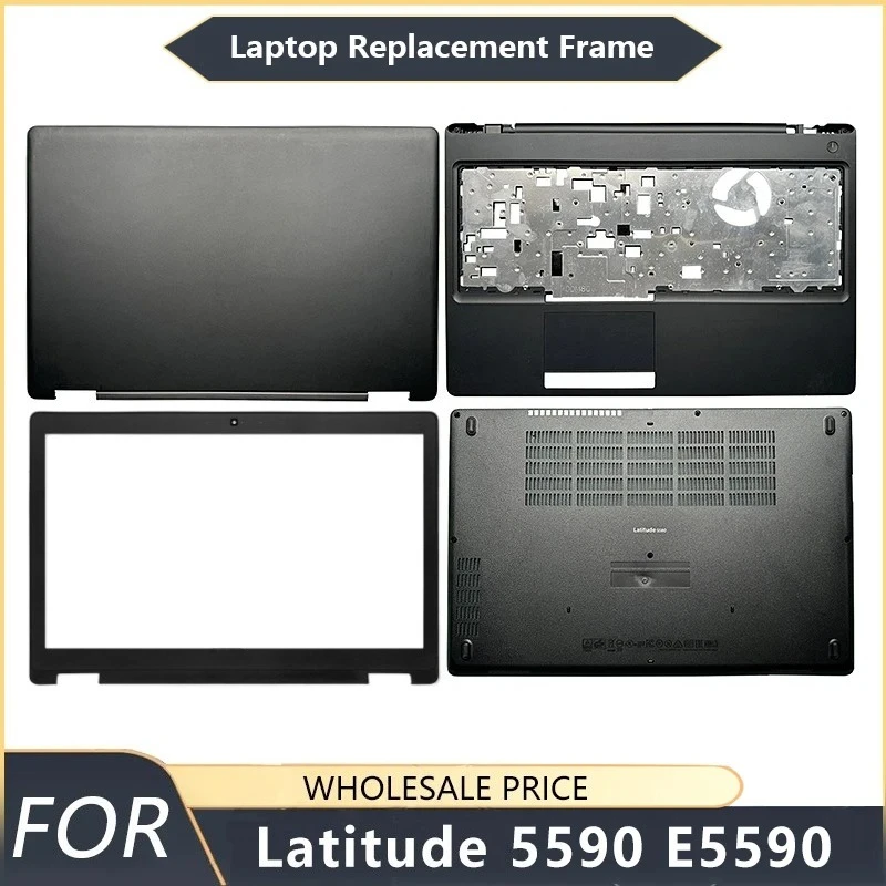 NEW For Dell Latitude 5590 E5590 Black Laptop LCD Back Cover/Front Bezel/Hinges/Palmrest/Bottom Case