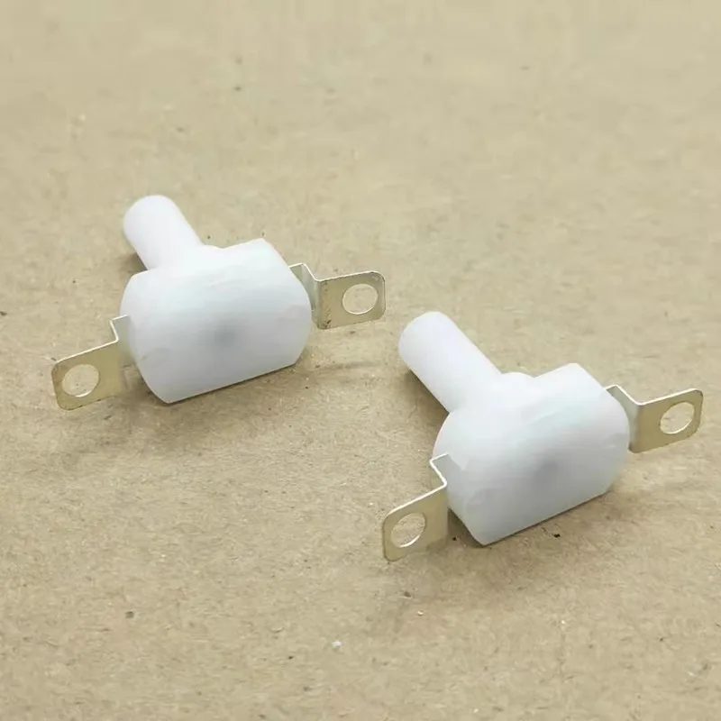 5PCS/LOT 1216 Small White Self-Locking Button Switch Patch 2 Pin with Mounting Hole Flashlight Control On/Off