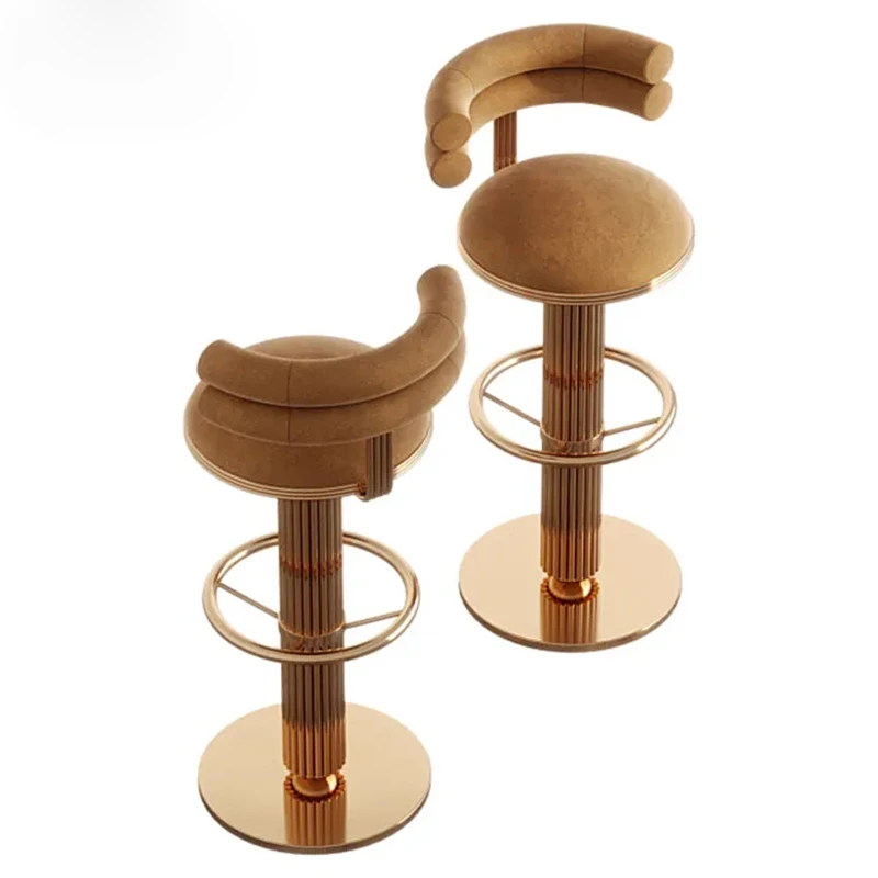 

Современные барные стулья на высоте, мебель для завтрака, стульчик для барного стола, домашняя роскошная кухня, кожаные поворотные табуреты для стойки