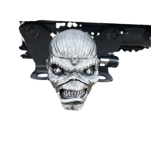 New car hood decoration skull decoration Iron Maiden Hook Cover metal skeleton statue handmade cast steel girl hook cover Gift