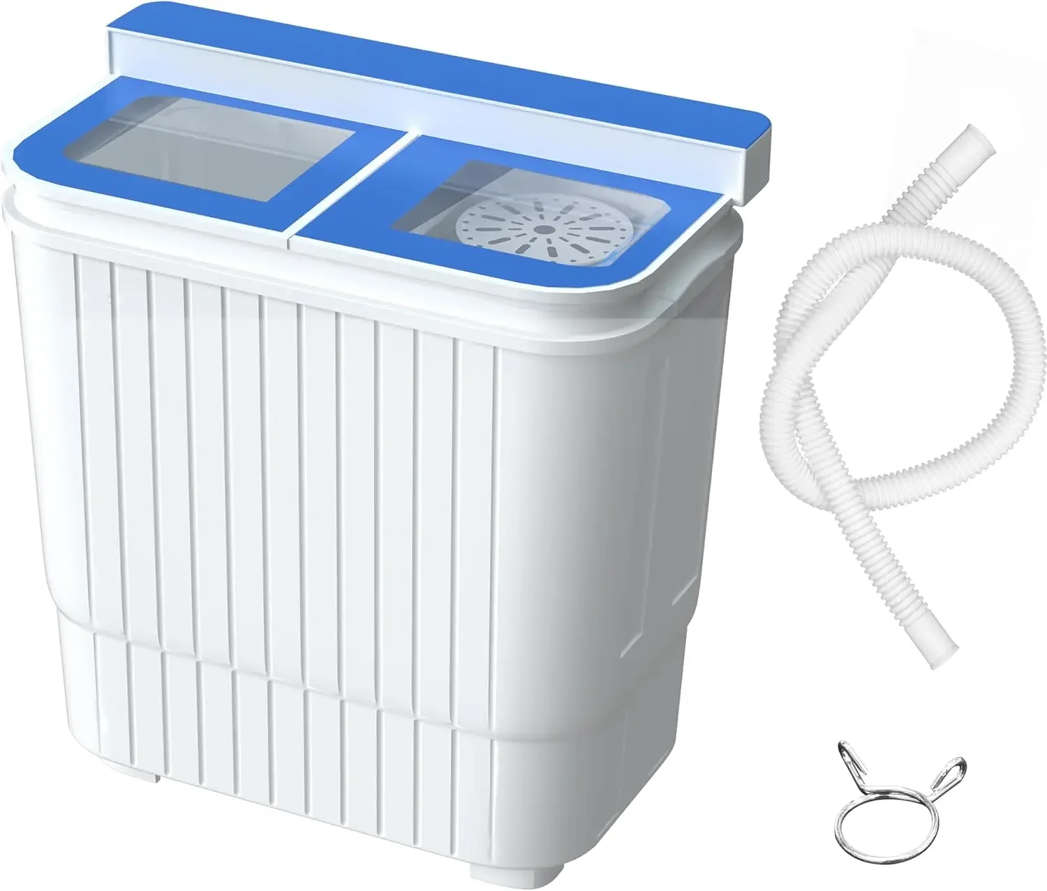 Portable Washing Machine 22 lbs Mini Small Washer Machine Combo with Spin Dryer Compact Twin Tub Laundry Washer Machine