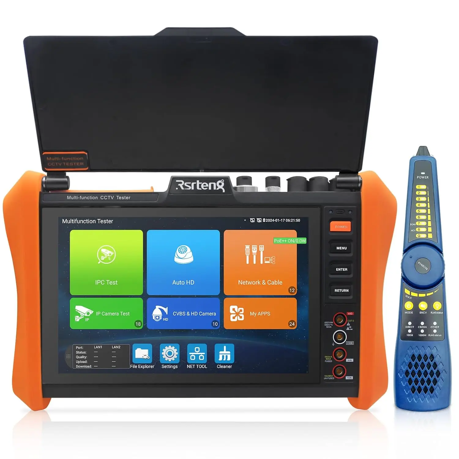 8K 32MP CCTV Tester IP Camera POE++ Max 90W Cable Test DMM TDR Network Tools Gigabit SFP Port HD WiFi