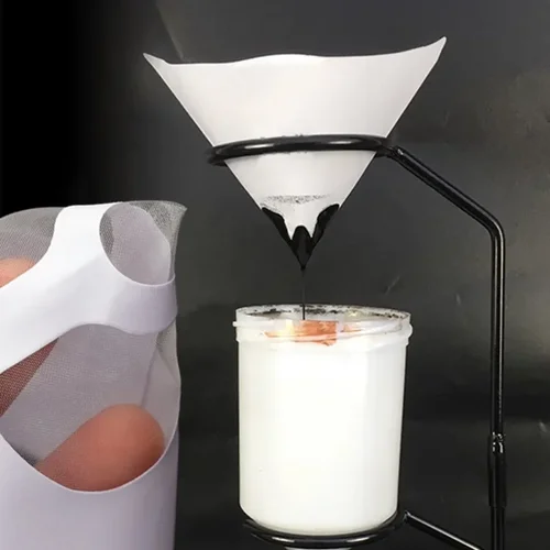 Imagen 2 del producto Filtro de papel de malla en aerosol para pintura de coche, embudo de papel de pintura desechable, embudo de papel de Micron de nailon cónico para motocicleta automática