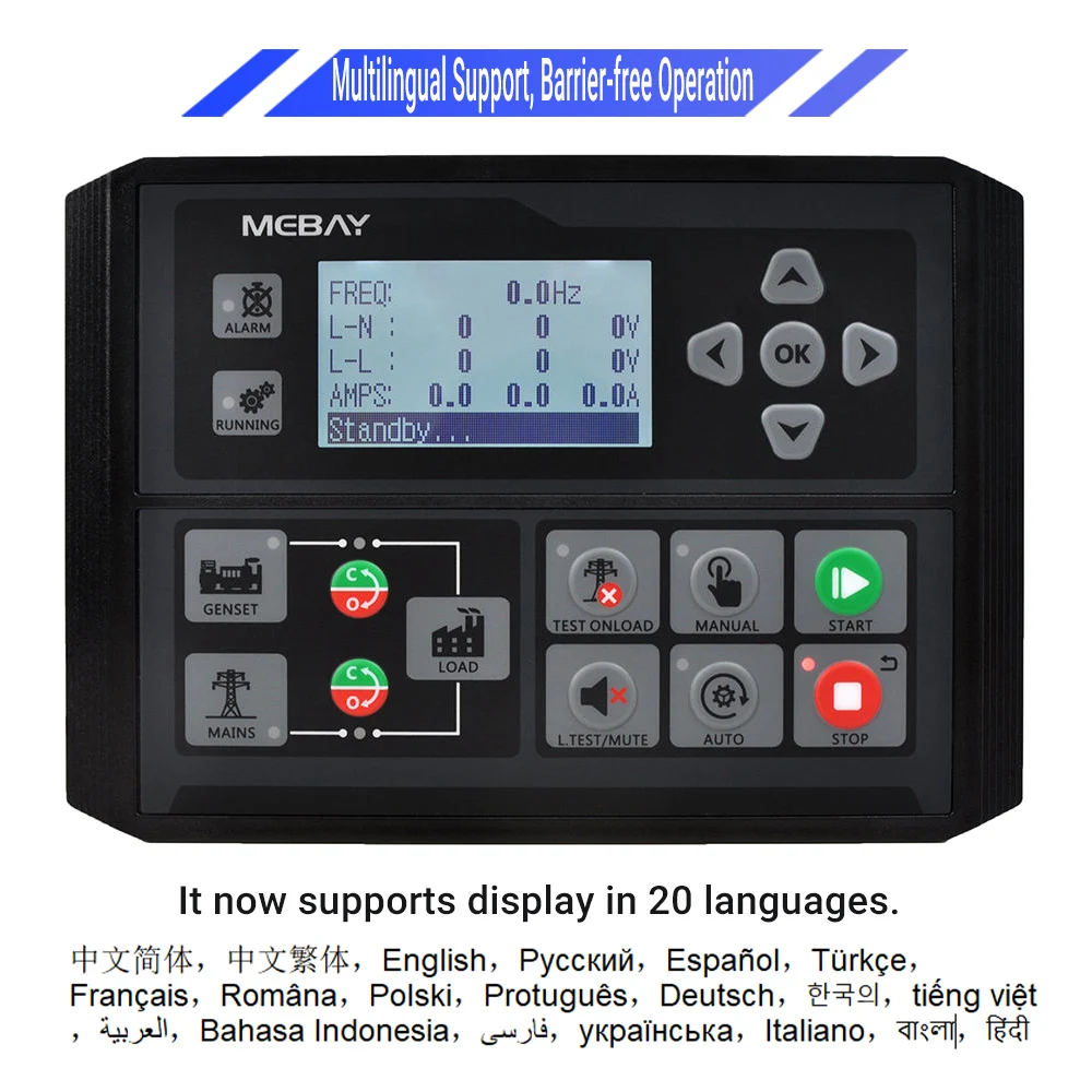 MeBay DC40D/42D MK3 Generatorsteuerung für Diesel-Aggregat Start-Stopp-Parameter Überwachung Aggregat-Teile – Detail 21