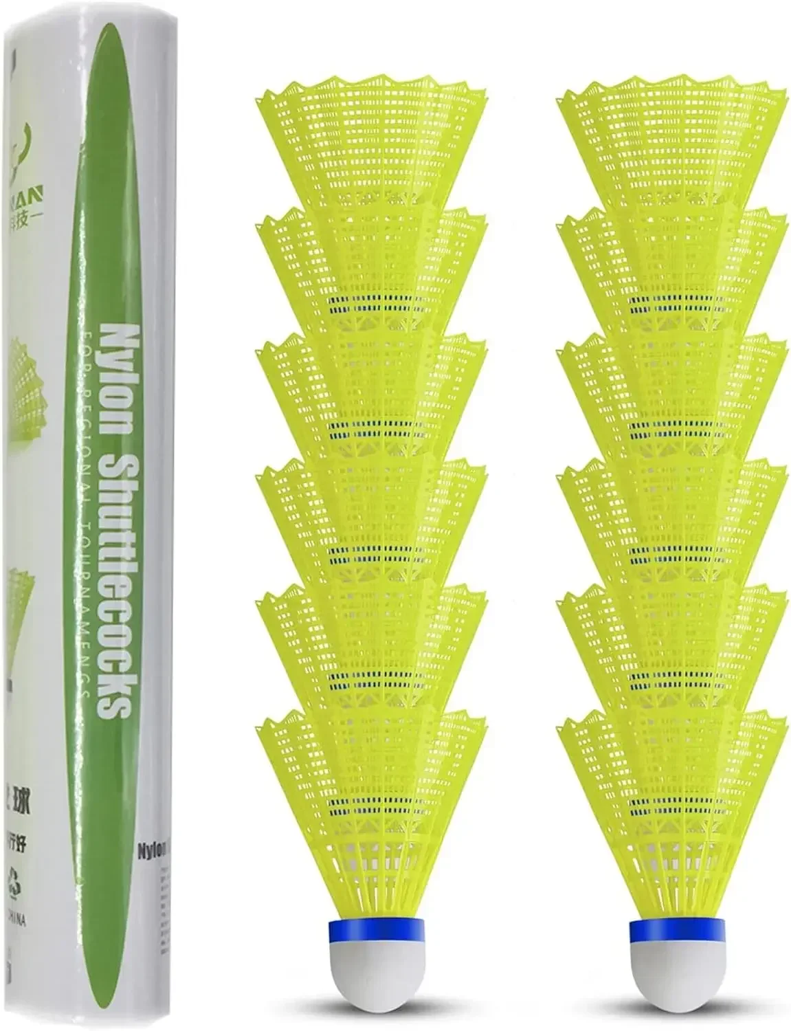 

Zhenan 12-Pack Feather Badminton Shuttlecocks High-Speed Durable for Indoor & Outdoor Sports Camping Suitable for All Levels