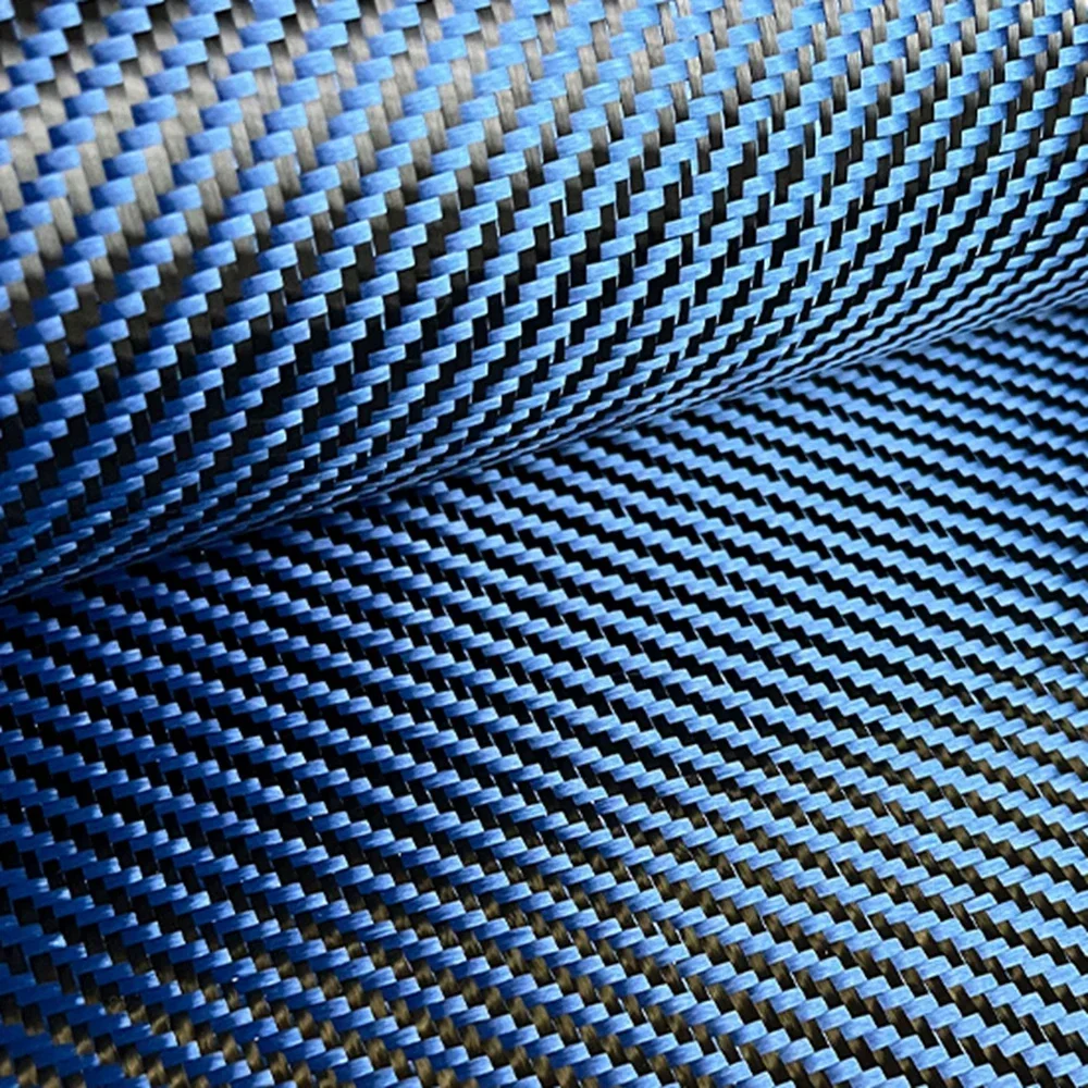 

3K200g Blue Carbon Fiber Cloth Twill Fibra De Carbono Carbon Fiber Fabric Jacquard Lotes Al Por Mayor