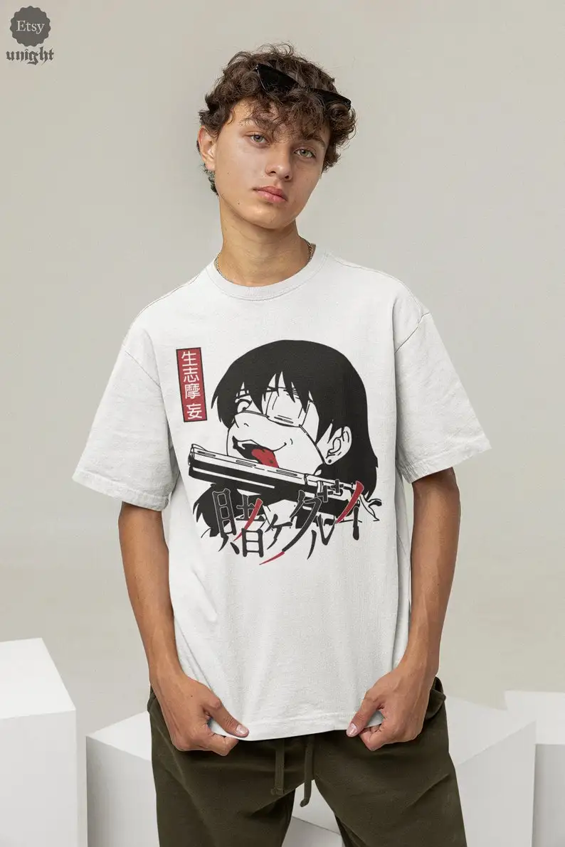 Unisex High-Stakes Gambler T-shirt - Anime Risk Taker