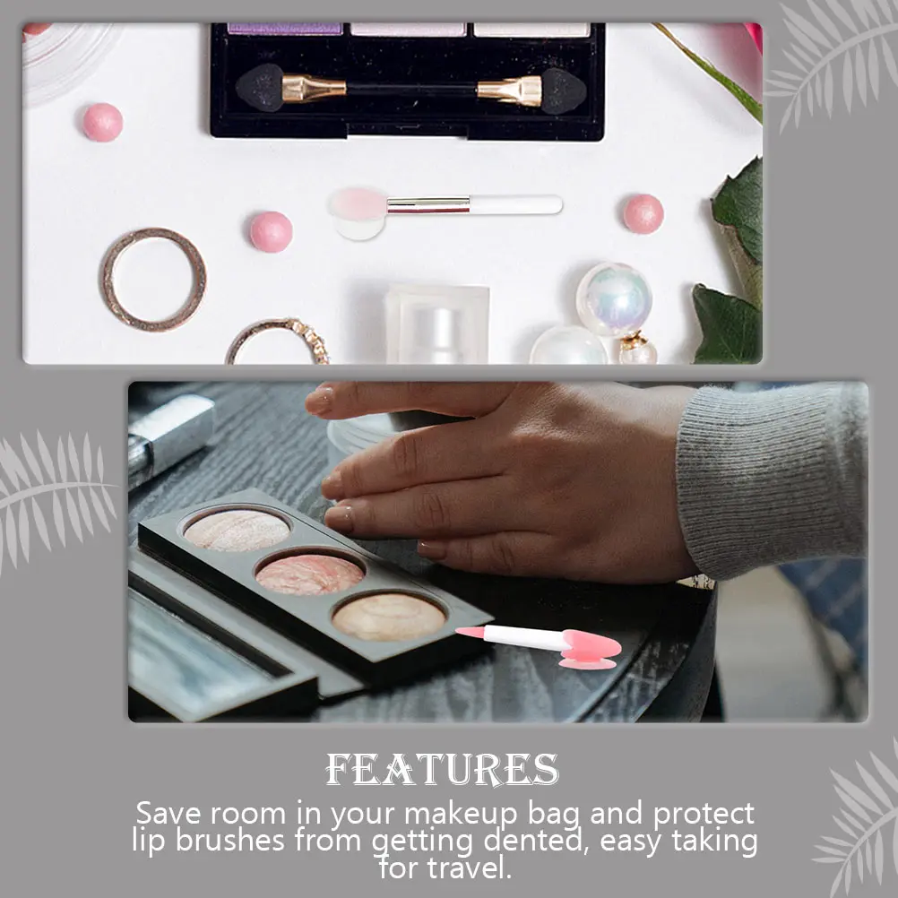 10 Piezas de Fundas Protectoras de Silicona Duraderas para Pinceles de Labios, Fundas Protectoras Antipérdida para Pinceles de Maquillaje de Viaje