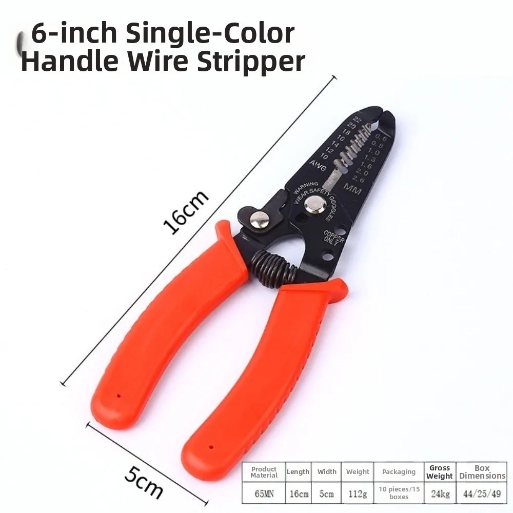 Multifunctional Wire Stripping Pliers High Carbon Steel Red/Black Color Cable Stripping Tool Cutting Pliers Coil Spring