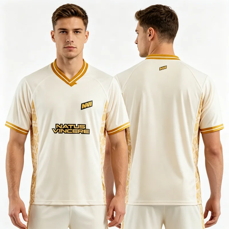 Gold NAVI 2026 CS2 E-sports Team Uniform Jersey CS GO League Training Uniform S1mple Fans Gift T Shirts Family Matching