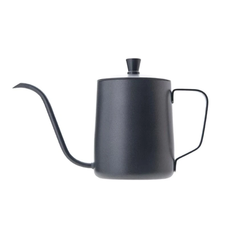 Pot air panas kopi menetes dengan tangan dengan tutup berkemah, aksesoris kopi kopi