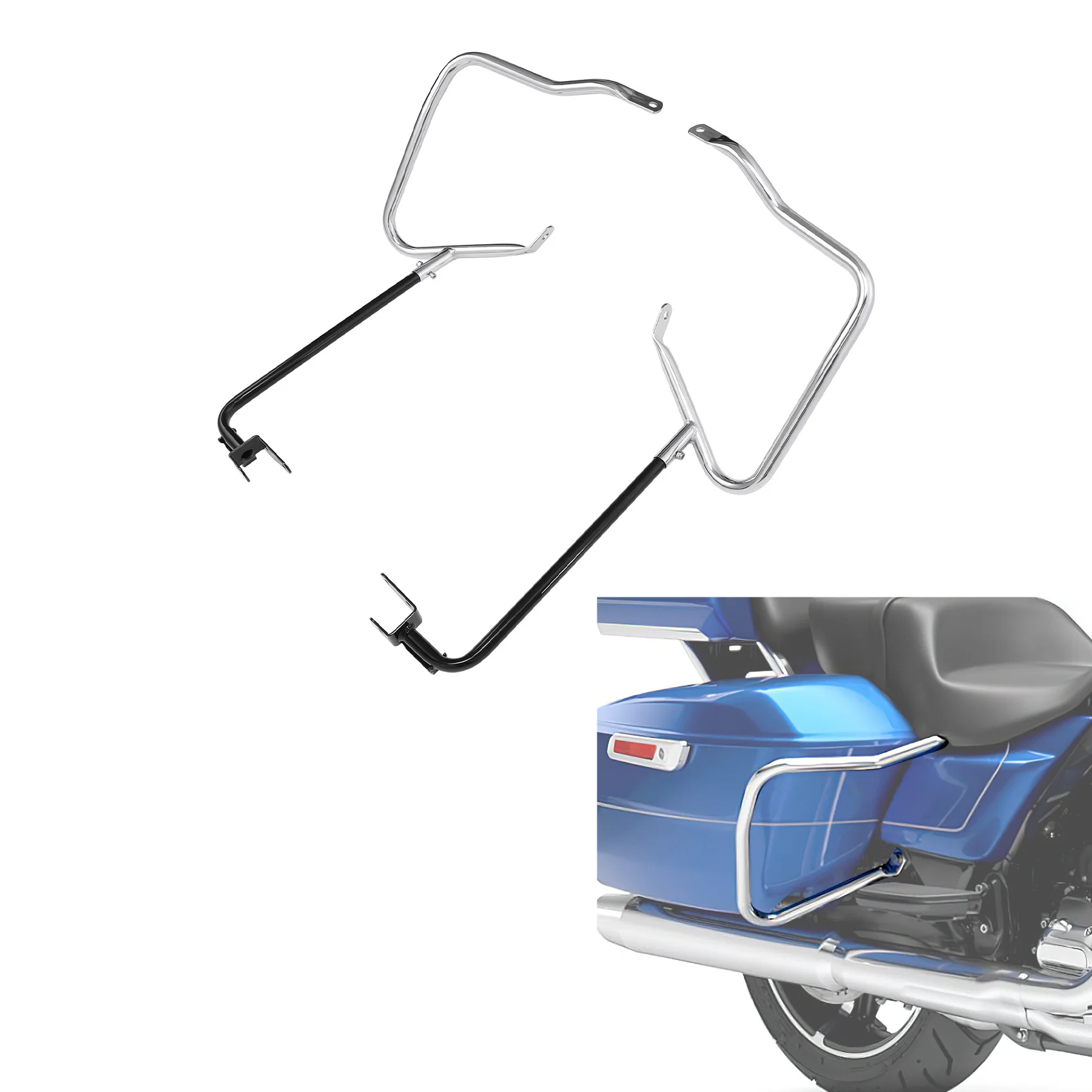 

Saddlebag Bracket Guard Bar Fit For Harley CVO Street Glide FLHXSE FLTRXSE 2023-2025 Road Glide ST FLTRXSTSE FLTRX FLHX 2024-25