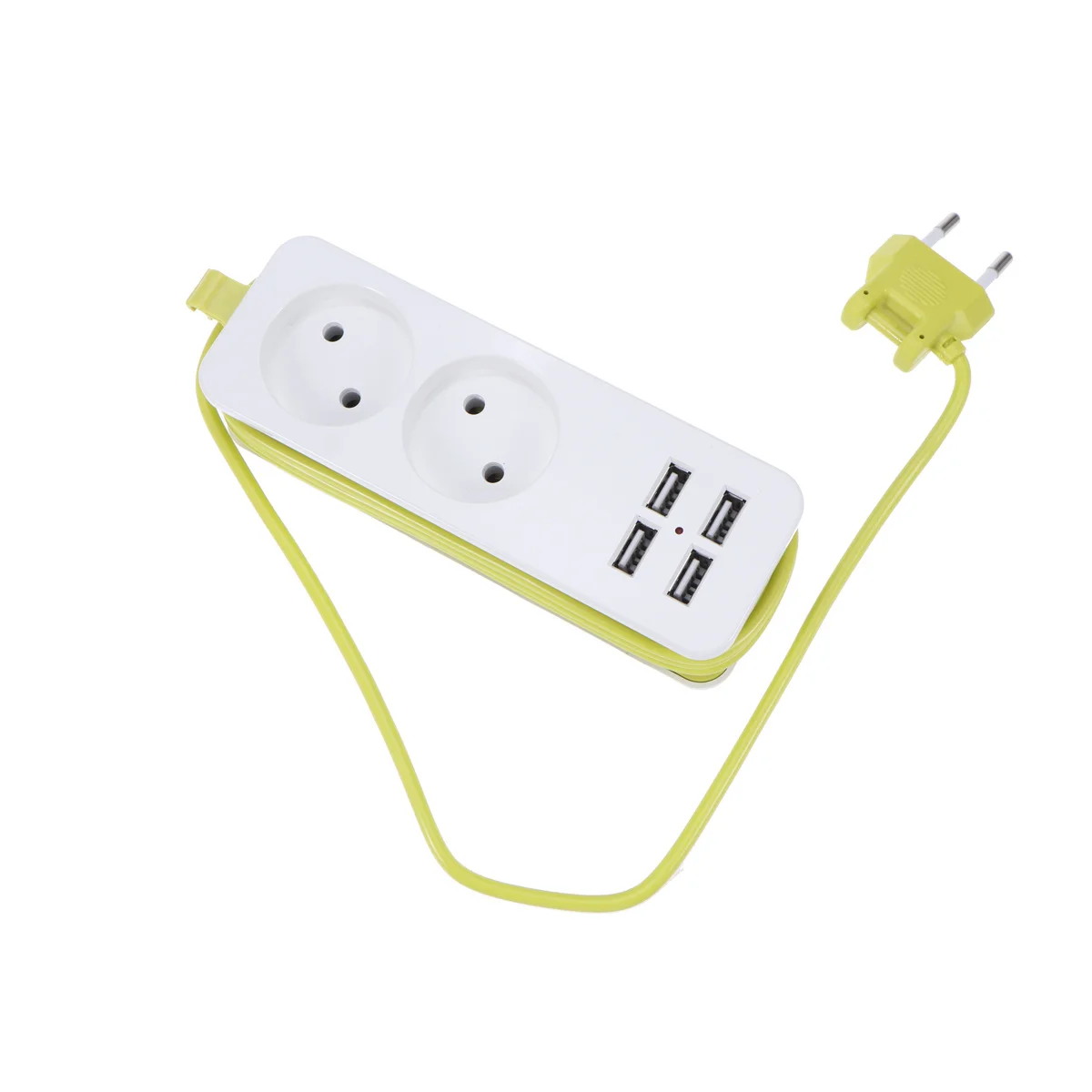 

4Pcs Multifunctional Socket with USB Ports Wide Voltage Support Smart Charging Station for Home Office Use White Green