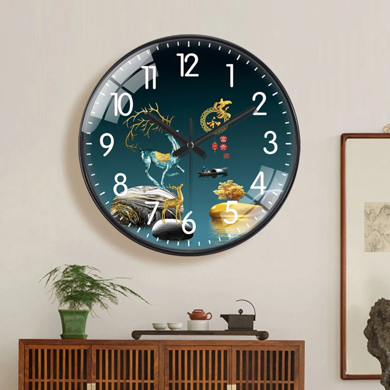 Fitment Bedroom Wall Clock Hanging Decoration Home Decor Modern Roundness Wall Clock Living Room Study Reloj De Pared Sala